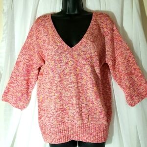 J Crew Pink speckled Spring sweater
